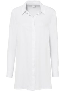 Длинная блузка с разрезом Bodyflirt, белый