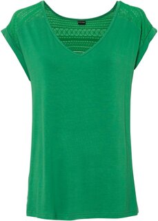 Рубашка с кружевом Bodyflirt, зеленый