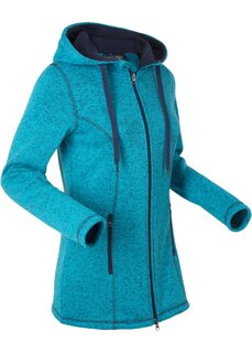 Вязаная флисовая куртка Bpc Bonprix Collection, бирюзовый