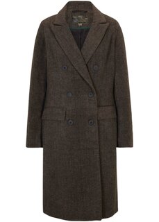 Пальто «елочка» с содержанием шерсти Bpc Selection Premium, коричневый