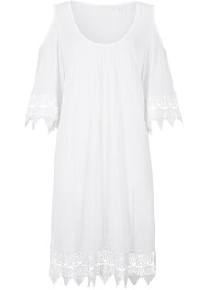Пляжное платье-рубашка с открытыми плечами Bpc Selection, белый