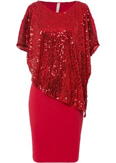 Платье с открытыми плечами и пайетками Bodyflirt Boutique, красный