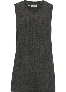 Жилет-свитер с разрезами по бокам Bpc Bonprix Collection, черный