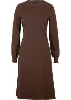 Трикотажное платье из переработанного хлопка Bpc Bonprix Collection, коричневый