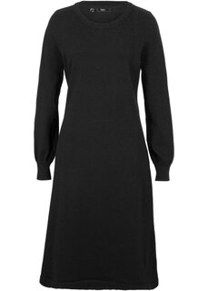 Трикотажное платье из переработанного хлопка Bpc Bonprix Collection, черный