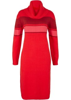 Трикотажное платье удобного кроя длиной до колена Bpc Bonprix Collection, красный
