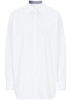 Блузка-рубашка с узором «гусиные лапки» Bpc Selection, белый