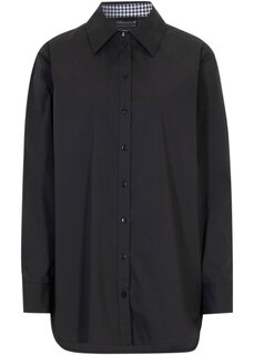 Блузка-рубашка с узором «гусиные лапки» Bpc Selection, черный