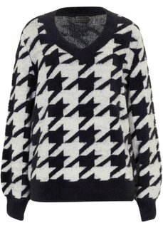 Жаккардовый свитер с содержанием шерсти Bpc Selection Premium, черный