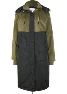 Длинная куртка с капюшоном прямого кроя Bpc Bonprix Collection, черный