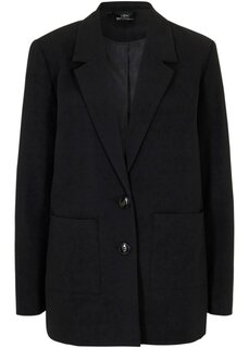 Свободный пиджак с накладными карманами Bpc Bonprix Collection, черный