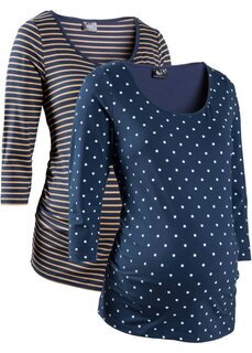 Рубашки для беременных 2 пары из натурального хлопка Bpc Bonprix Collection, синий