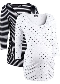 Рубашки для беременных 2 пары из натурального хлопка Bpc Bonprix Collection, белый