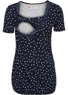 Кружевная рубашка для беременных/кормящих Bpc Bonprix Collection, синий