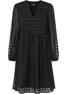 Жаккардовое платье с узором «гусиные лапки» Bpc Selection Premium, черный
