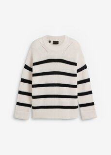 Шерстяной свитер свободного кроя Bpc Selection Premium, бежевый