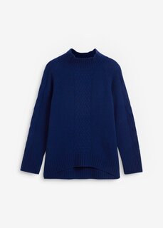 Шерстяной свитер оверсайз с содержанием good cashmere standard Bpc Selection Premium, синий