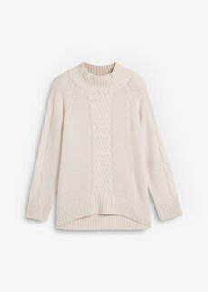 Шерстяной свитер оверсайз с содержанием good cashmere standard Bpc Selection Premium, бежевый