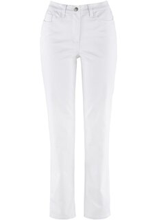 Суперэластичные брюки с удобным поясом длиной до щиколотки Bpc Bonprix Collection, белый