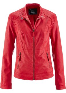 Байкерская куртка из искусственной кожи Bpc Bonprix Collection, красный