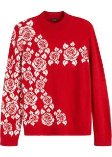 Жаккардовый свитер Bodyflirt, красный