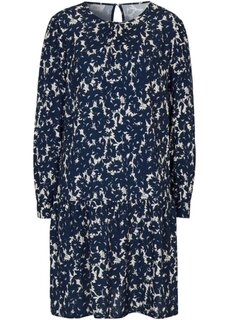 Платье с длинными рукавами из экологически чистой вискозы Bpc Bonprix Collection, синий