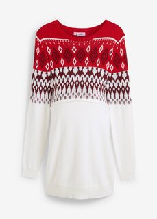 Трикотажный свитер для беременных и кормящих мам Bpc Bonprix Collection, белый