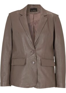 Пиджак из кожи ягненка Bpc Selection Premium, коричневый