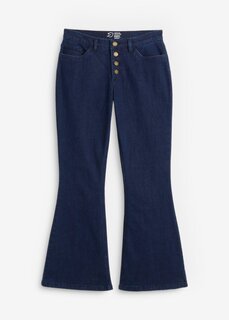 Расклешенные джинсы стрейч из органического хлопка John Baner Jeanswear, синий