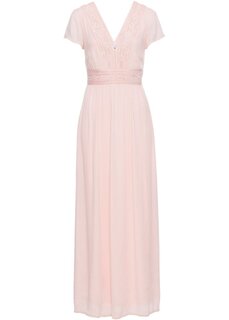 Летнее платье макси с кружевом Bodyflirt, розовый