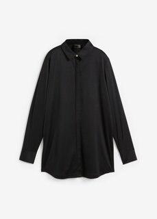 Блузка-рубашка с декоративными пуговицами Bpc Selection, черный