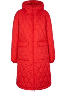 Стеганое пальто с капюшоном Bpc Bonprix Collection, красный