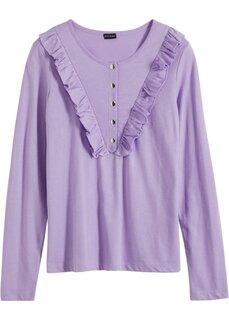 Рубашка в рубчик Bodyflirt, фиолетовый