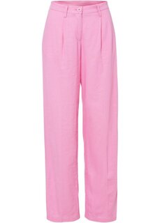 Льняные брюки Bodyflirt, розовый