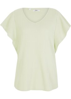 Рубашка из вафельного трикотажа с короткими рукавами Bpc Bonprix Collection, зеленый