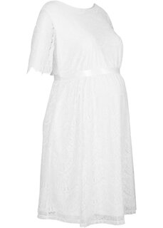Свадебное платье для беременных из кружева короткий рукав Bpc Bonprix Collection, белый