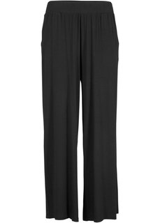 Трикотажные брюки длиной 7-8 Bpc Bonprix Collection, черный
