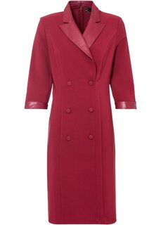 Платье-Пиджак с кожаными лацканами Bpc Selection Premium, красный