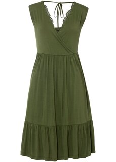 Платье из джерси с кружевом Bodyflirt, зеленый