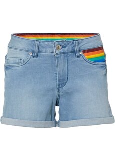Джинсовые шорты pride с флагом Rainbow, синий