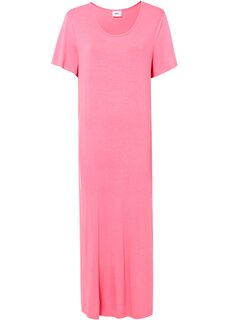 Платье-рубашка удобного кроя с разрезом длины миди Bpc Bonprix Collection, розовый