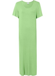 Платье-рубашка удобного кроя с разрезом длины миди Bpc Bonprix Collection, зеленый