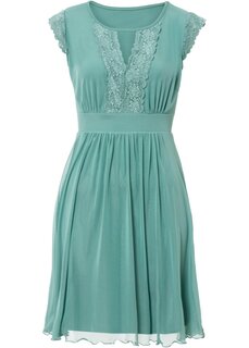 Сетчатое платье с кружевом Bodyflirt, зеленый