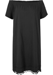 Платье кармен из джерси Bpc Bonprix Collection, черный