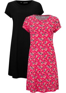 Платье-рубашка с разрезами по бокам (2 шт в упаковке) Bpc Bonprix Collection, розовый