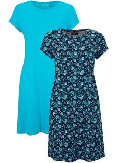 Платье-рубашка с разрезами по бокам (2 шт в упаковке) Bpc Bonprix Collection, синий