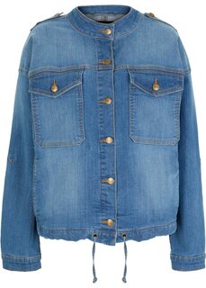 Джинсовая куртка оверсайз с отложными рукавами Bpc Bonprix Collection, синий
