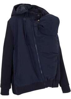 Куртка для беременных с трикотажными рукавами и капюшоном Bpc Bonprix Collection, синий