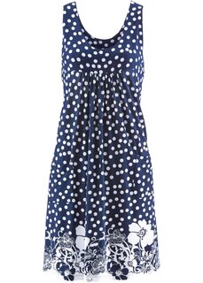 Трикотажное платье длиной до колена без рукавов Bpc Bonprix Collection, синий