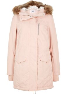 Куртка с капюшоном и отделкой из искусственного меха слегка утепленная Bpc Bonprix Collection, розовый